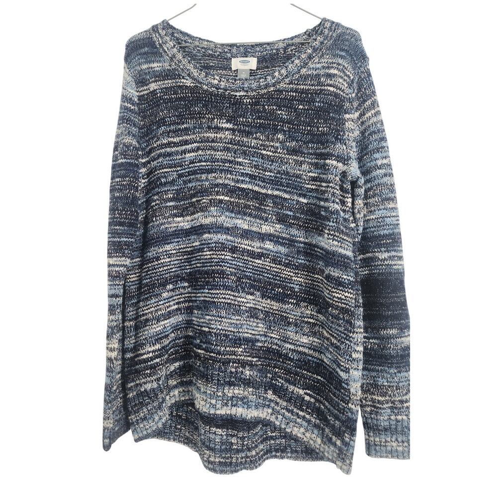 Old Navy Knit Sweater Gray and Blue Womens Size Medium M